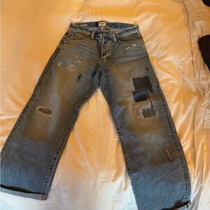 Todd Snyder Relaxed Fit Jeans - Distressed Blue